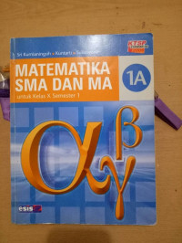 Image of Matematika SMA dan MA untuk Kelas X Semester 1 KTSP 2006