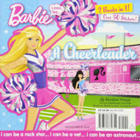 Image of Barbie I Can A Cheerleader &  I can A Zoo Vet = 2 Books in 1 (over 50 stickers)